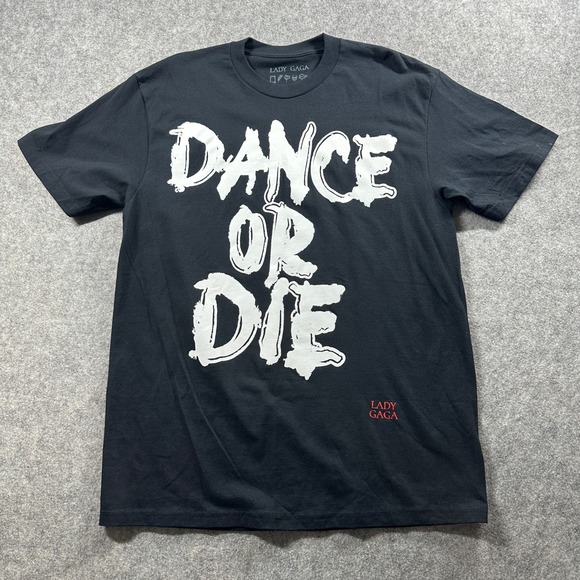 Lady Gaga Other - Lady Gaga T-Shirt Unisex Large Black Dance Or Die The Mayhem Ball Tour 2025 2026
